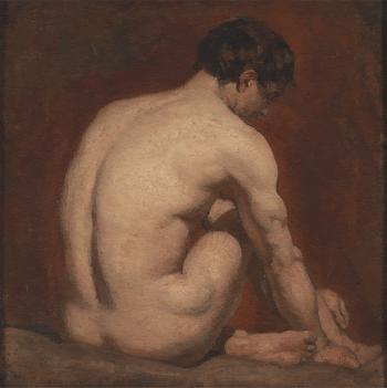 Male Nude, Kneeling, from the Back, | Free Photo - rawpixel