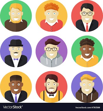  					Male Persons Icons vector image														