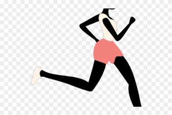Male Runner Cliparts - Cartoon Girl Runner Png