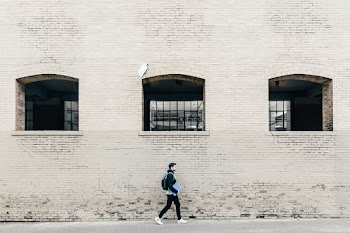 Male Student Walking