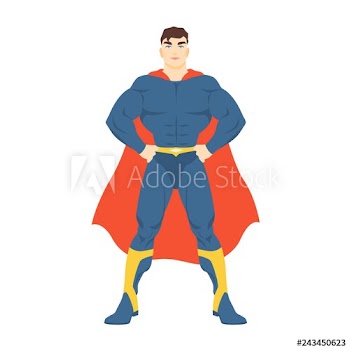 Male superhero or superman