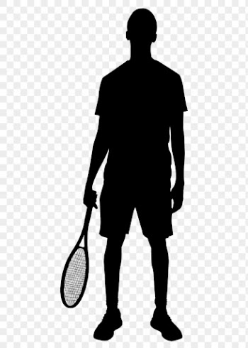 Male tennis player png silhouette, | Free PNG - rawpixel