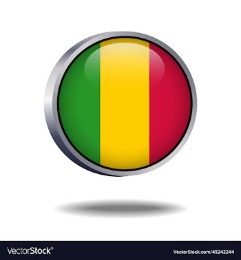 mali flag button