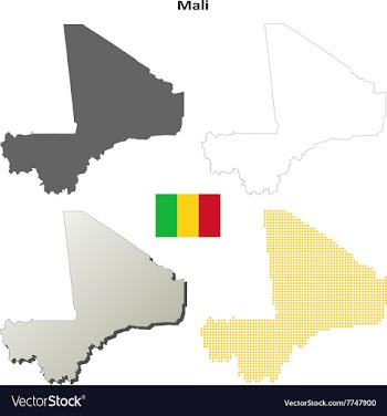 Mali outline map set vector image