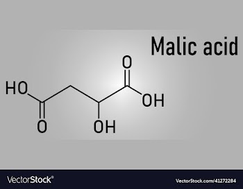 malic acid fruit acid molecule skeletal formula