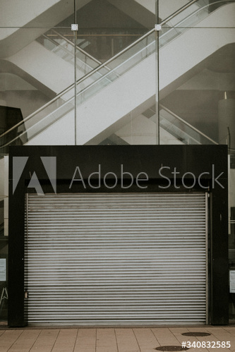 Mall closed due to Covid-19 outbreak. BRISTOL, UK, March 30, 2020