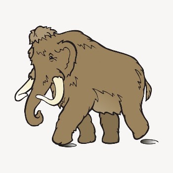 Mammoth sticker, extinct animal illustration | Free PSD - rawpixel