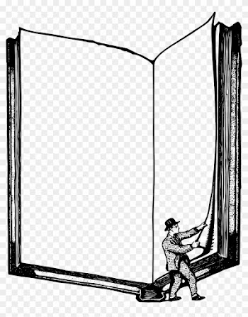 Man And Book - Book Frame Png