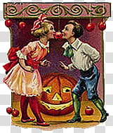 Man and woman eating hang apple transparent background PNG clipart