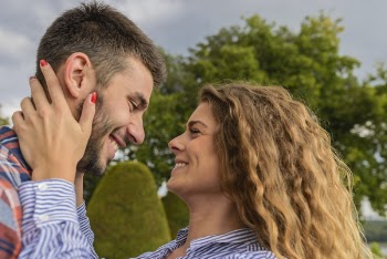 Man and Woman Facing Each Other