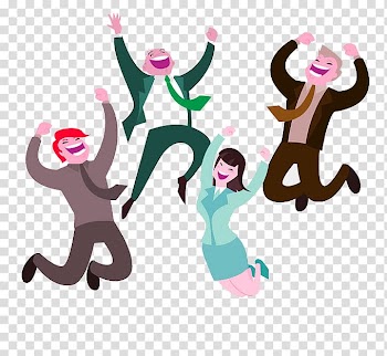 Man and woman illustration, Businessperson Leadership People, Business people jumping transparent background PNG clipart