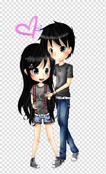 Man and woman illustration, Love Anime couple, Anime Love Couple transparent background PNG clipart