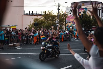 Man and Woman In a Motorcycle