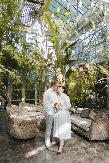 Man and Woman Kissing 