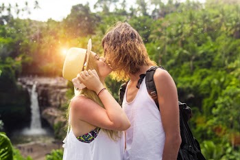 Man and Woman Kissing