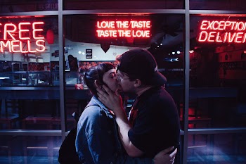 Man and Woman Kissing