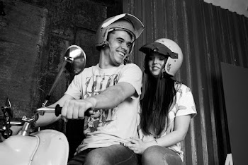 Man and Woman on Motorcycle