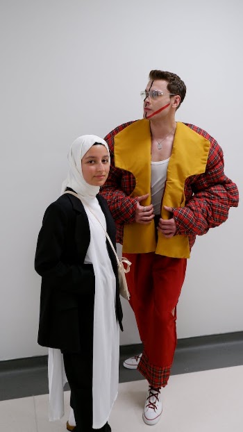 Man and Woman Posing at the Camera