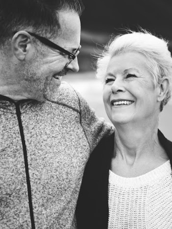 Man and Woman Smiling