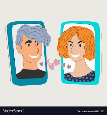 man and woman talking with each other on their
