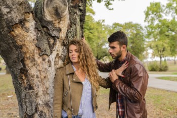 Man And Woman Wearing Brown Full-zip Jackets