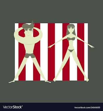 Man and women sunbathing in the sun excessive vector image