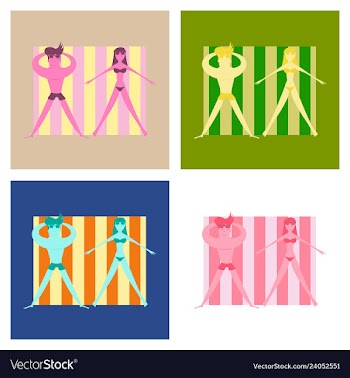 Man and women sunbathing in the sun excessive vector image