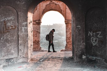 Man At The Ruins