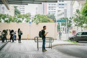 Man Carrying Backpack