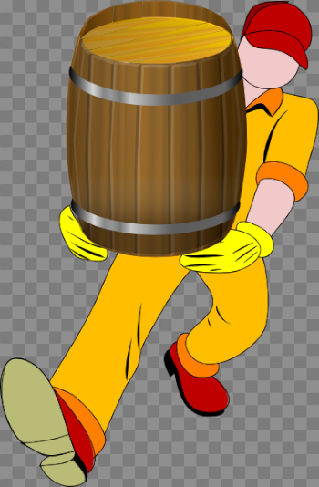 Man Carrying Barrel Clip Art at PNGio - vector clip art online ...
