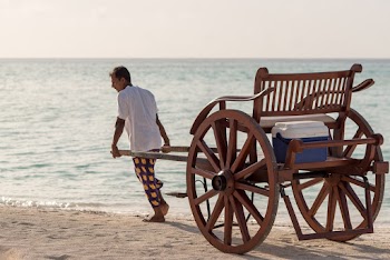 Man Carrying Carriage