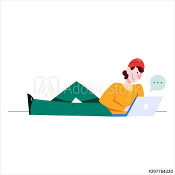 Man chatting on laptop