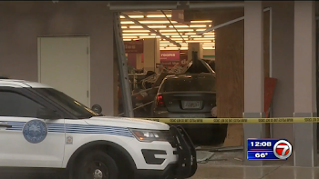 Man crashes car into Miami discount store after falling asleep ...