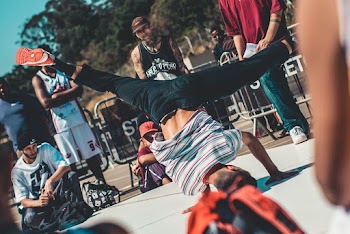 Man Doing A Head Stand