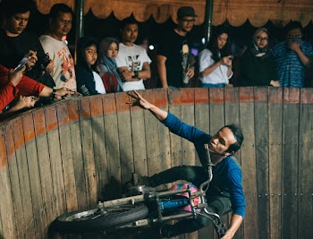 Man Doing Motorcycle Exhibition