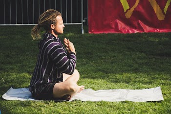 Man Doing Yoga Outdoor