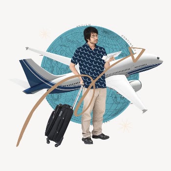 Man dragging luggage, holiday travel | Free Photo - rawpixel
