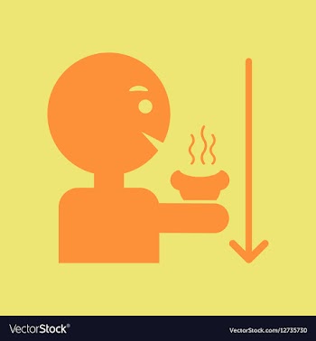 Man drinking hot bring down a fever vector image