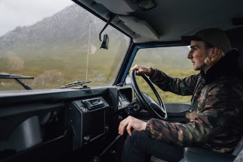 Man Driving Vehicle