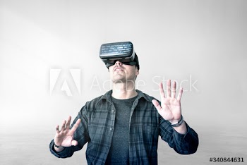 Man enjoying a VR headset