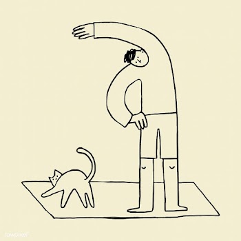 Man exercise during coronavirus quarantine element doodle vector | Free  vector - 2308089