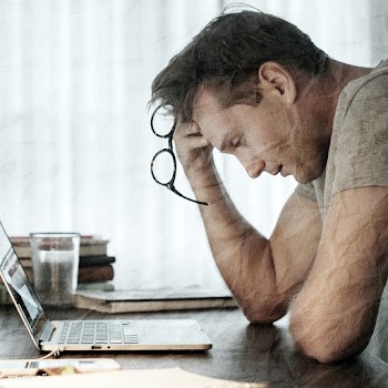 Man feeling stressed out while working from home | Free  photo - 2304153