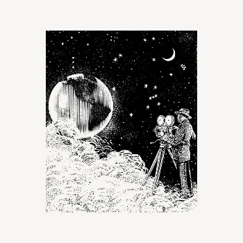 Man filming earth collage element, | Free Vector Illustration - rawpixel