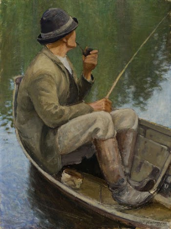 Man fishing, 1922, by Pekka | Free Photo - rawpixel
