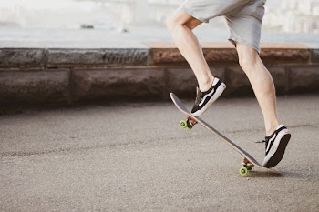 Man freeriding on Longboard