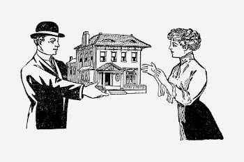 Man gifting house drawing, vintage | Free Photo - rawpixel
