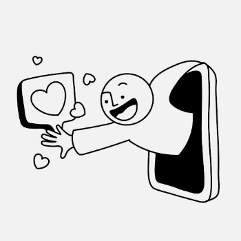 Man giving love clipart, social | Free Photo Illustration - rawpixel