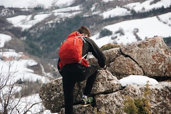 Man Hiking the Mountain Photograph