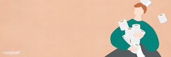 Man hoarding tissue paper during the coronavirus pandemic | Free  illustration - 2330384