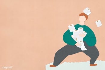 Man hoarding tissue paper during the coronavirus pandemic | Free  illustration - 2330385